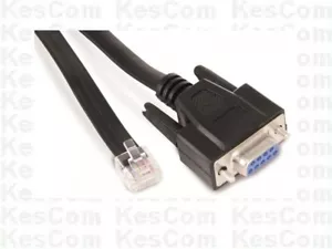 Câble adaptateur SUB D9 9pol femelle vers RJ45 8pol mâle noir longueur 2m - Photo 1/1