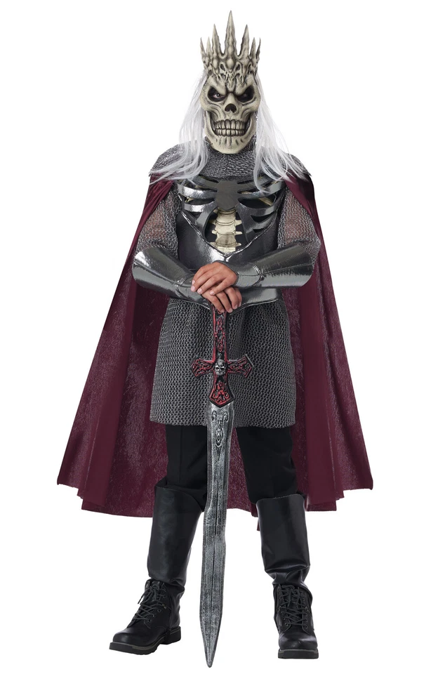 Fearsome Skeleton King Horror Scary Knight Child Costume - Image 1 of 1