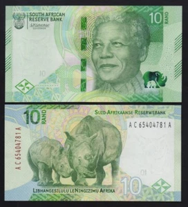 SOUTH AFRICA: B777a P#W148a 1 x 10 South African Rand Mandela (2023) Banknote. - Picture 1 of 1