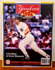 OFFICIAL NEW YORK YANKEES YEARBOOK DON MATTINGLY COVER 1992 43rd Annual Edition - Picture 1 of 11