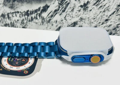 Apple Watch ULTRA 3 49mm BLUE Anodized  Titanium Blue Links Band - Image 1 of 4