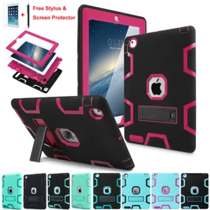 For iPad 9th 8th 7th 6th 5th 4 3 2 Case Hybrid Shockproof Stand Heavy Duty Cover - Picture 1 of 50