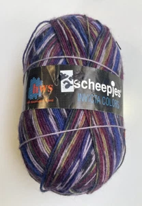 Scheepjes Garn 75% Schurwolle 25% Polyamid-Nylon 100g mehrfarbig lila blau - Bild 1 von 6