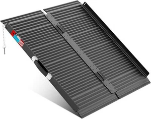 3FT Wheelchair Ramp Aluminum Folding Mobility Scooter Portable Non-Slip 600 LBS - Picture 1 of 7