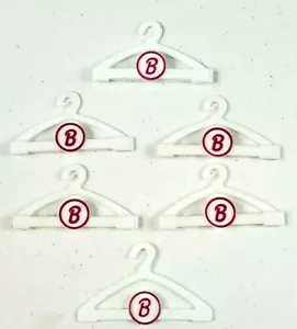 Mattel Vintage 1992 Barbie Snap n Store Hangers White Pink Logo Replacements - Picture 1 of 7