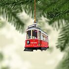 Vintage Tram, train Christmas Ornament, Railroader tree hanging Xmas Ornament