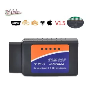ODB-II ELM327 Auto Moto diagnosi reset Scanner WIFI OBD2 Per iPhone iPad Android - Foto 1 di 7