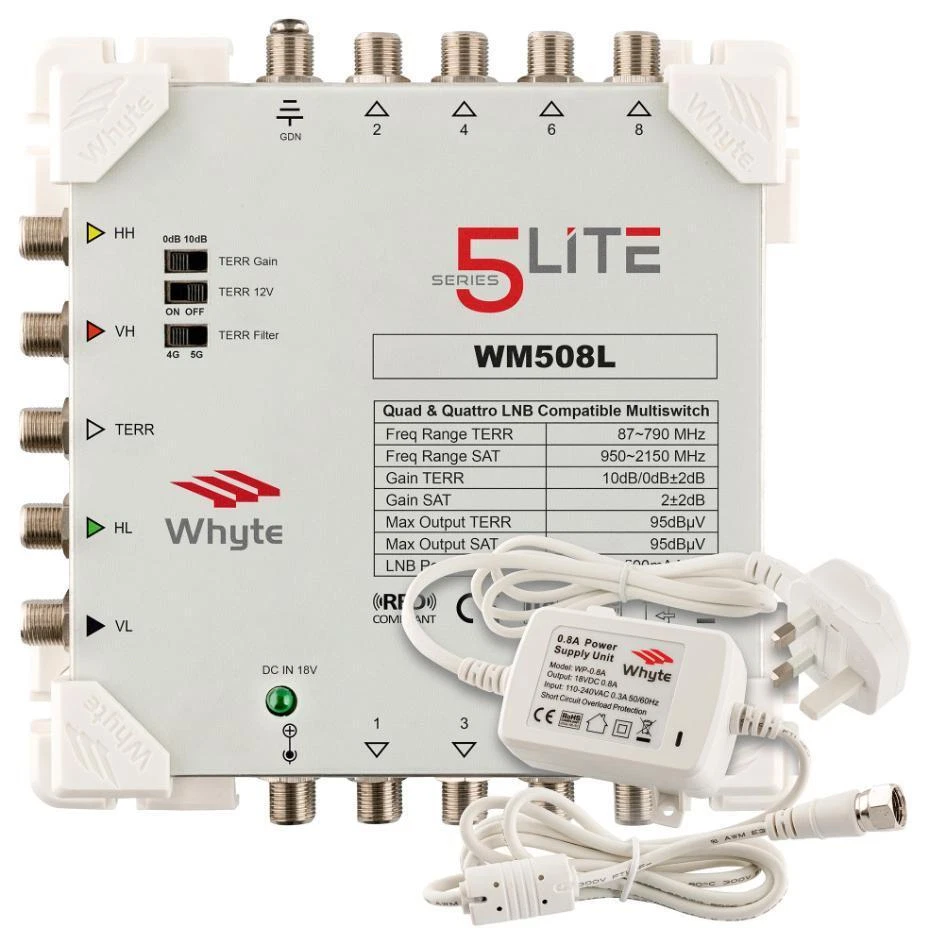 WM508L Series 5 Lite Multiswitch, 5 Wire, 8 Way - 10034 - Image 1 of 1