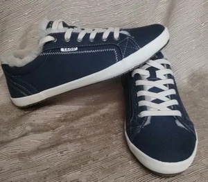 Womens Taos Starline Blue Low Top Lined Casual Shoes Sneakers Size 10W - Picture 1 of 12