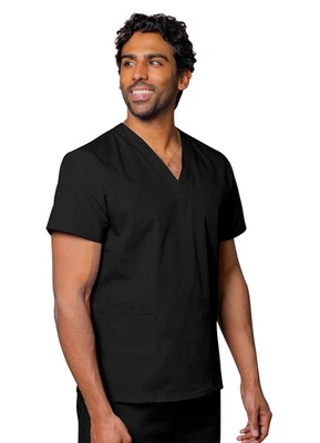 Adar Unisex Medical Nursing Workwear Uniform 2 Pocket V-Neck Scrub Top - Image 1 of 4