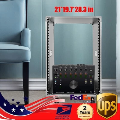 16U Server Rack Open Frame Rolling Network Data Rack 19 inch w/ Casters 4 Post! - Image 1 of 4