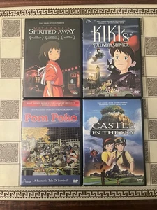 Lot 4 Studio Ghibli Kiki’s Delivery Service Spirited Away Pom Poko 1989 Dvd - Imagen 1 de 4