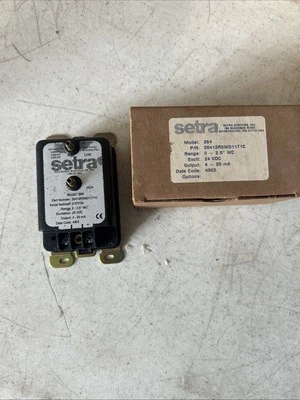 SETRA 26412R5WD11T1C Model 264 0 to 2.5" 4-20 MA Differential Press Sensor New - Image 1 of 4