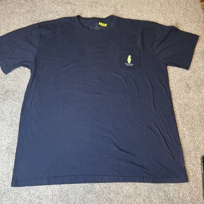 Camisa Verde Cuello Para Hombres 2XL Azul Marino Bolsillo Camiseta Hecha en Estados Unidos Bandera de Oso EE. UU. Foto 1 de 4