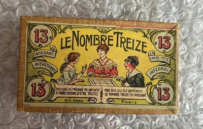 Ancien jeu de patience LE NOMBRE TREIZE N.K ATLAS PARIS circa 1900 - Photo 1/3