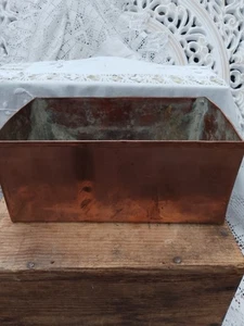 Copper Trough Planter Flower Pot Rustic Hand Made Vintage - Picture 1 of 6