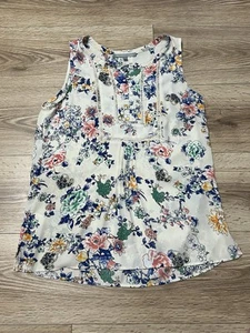 Daniel Rainn Women’s Multicolor Floral Button Tank Top Size Petite Small - Picture 1 of 4