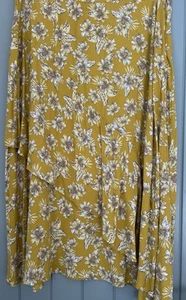 Lovely Long Skirt~M&S~18Reg~Mustard/Yellow Floral~Soft Frill Across Front~NwT - Picture 1 of 9