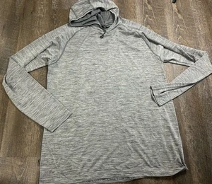 Camisa Pullover con Capucha Lululemon Para Hombres XL Gris Manga Larga Gimnasio Correr Entrenamiento Ventilada - Imagen 1 de 6