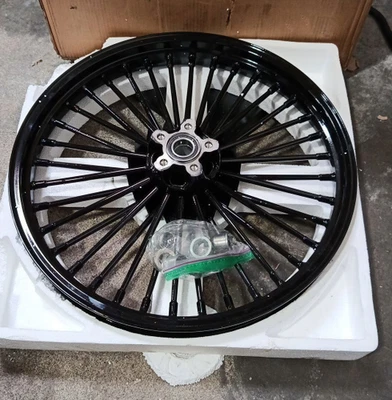 21x2.15 Fat Spoke Front Wheel Rim for Harley Softail Heritage FLSTC FLSTF Used - Image 1 of 4