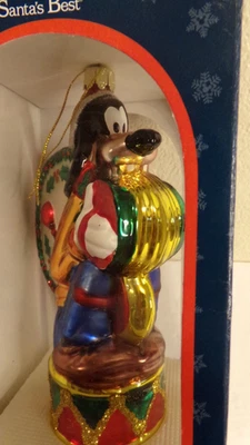 Adorno de Navidad soplado a mano europeo Goofy the Dog vintage de Disney nuevo 6" Foto 1 de 4