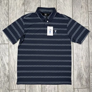 Eastside Golf Snap Placket Polo Mens M Blue Logo AOP Short Sleeve Nylon Stretch - Picture 1 of 11
