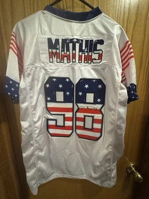 Camiseta deportiva personalizada firmada por Robert Mathis de los Indianapolis Colts Pro Bowl certificado de autenticidad JSA Foto 1 de 4