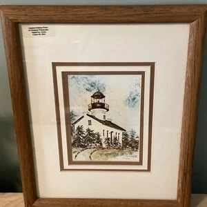 Limited Edition Signed Numbered Print Point Loma Lighthouse Laura M Butt CA - Picture 1 of 5