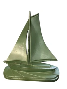 bronzart sailboat art deco bookend - Picture 1 of 4