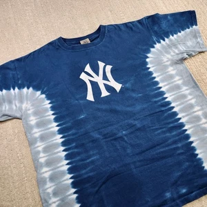 Camisa De Colección Azul Líquido Hombres XL New York Yankees Derek Jeter Tie Dye Y2K Azul - Imagen 1 de 9