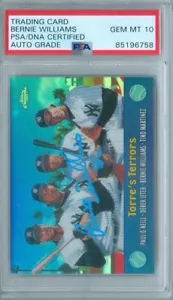 Bernie Williams 2000 Topps Chrome Refractor Autograph PSA DNA Gem Mint 10 Auto - Bild 1 von 2