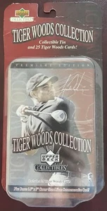 🐅Set Collezione Tiger Woods, 2001 Upper Deck 25 Carte Set in Confezione/Latta Sigillata - Foto 1 di 1