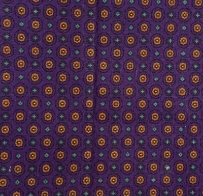 Vintage Weilwood Fabrics Cotton Quilting Fabric Calico Purple Geometric 44 x 36" - Image 1 of 3