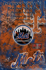 New York Mets Poster, NEW YORK METS MLB Baseball Print Free Shipping Us