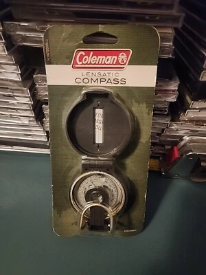 Brújula lente "COLEMAN" LLENA DE LÍQUIDO, LETRAS LUMINOSAS, ESTUCHE RESISTENTE, TOTALMENTE NUEVA Foto 1 de 4