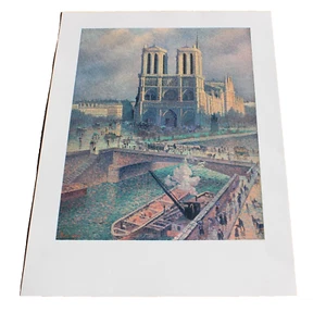 MAXIMILIEN LUCE Color Lithograph on Wove Paper Notre Dame Paris France - Picture 1 of 3