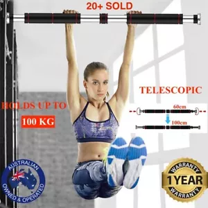Telescopic Heavy Duty Non Slip Doorway Pull Up Bar Padded Door Gym Chin PullUp - Picture 1 of 12