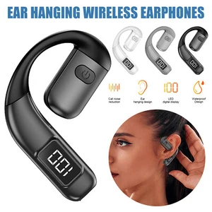 Bluetooth Headset Wireless Earbuds Earphones Hands Free Headphones Ear-Hook - Picture 1 of 19