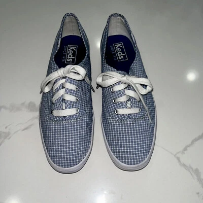 Tênis Keds tamanho 6 Champion xadrez azul com cadarço em excelente estado usado - Imagem 1 de 4