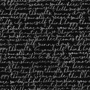 Tela de algodón de pizarra para escribir guiones BTY You Are My Sunshine por yarda - Imagen 1 de 1
