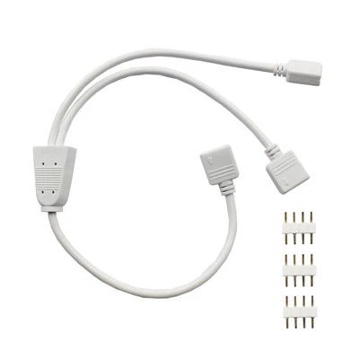 1 to 2 Ports Female Connection Cable for LED RGB Strip + 3 Free 4-pin Connector - Image 1 of 4