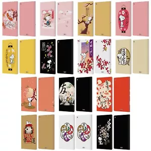 OFFICIAL PEANUTS ORIENTAL SNOOPY LEATHER BOOK WALLET CASE COVER FOR AMAZON FIRE - Picture 1 of 20