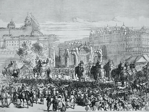 India THE VICEROY OF INDIA ARRIVES IN JEYPORE Original Victorian Print 1871 - Picture 1 of 2