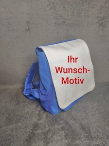 Kinderrucksack Kindergarten Rucksack mit eigenem Druck, Motiv Name blau - Bild 1 von 1