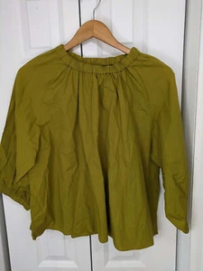 Downeast NWT Women's Size XL Jesse Gathered Top Green - Picture 1 of 5