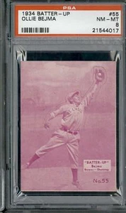 1934 Batter-Up #55 Ollie Bejma PSA 8 - Foto 1 di 2