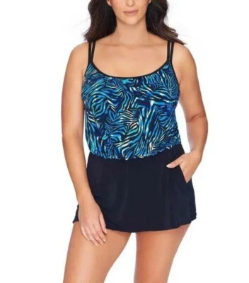 Vestido de baño blusa Bombay azul Great Lengths By Longitude talla 8 bolsillos nuevo con etiquetas  Foto 1 de 4