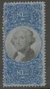 SELLO DE INGRESOS DE ESTADOS UNIDOS SEGUNDA EMISIÓN 1871 $1,60 SCOTT #R121 SELLO FINO - Imagen 1 de 1