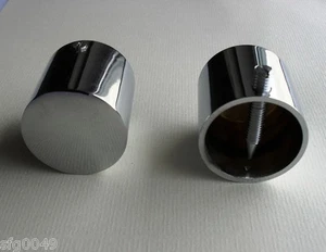 Tapa de extremo de cable de latón Ø 30 / 40 mm cuerda cromada tapa de terminación cuerdas de pasamanos - Imagen 1 de 4