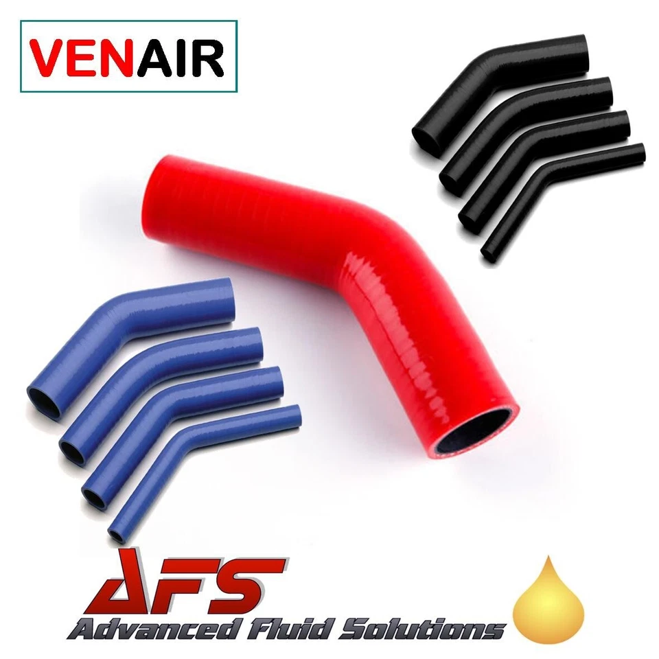 AFS HOSE Silicone 45 Degree Elbow Hose Bend Silicon Rubber Coolant Radiator Pipe Tube Car